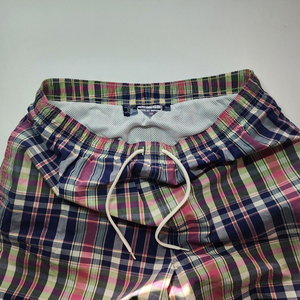 RALPH LAUREN‎ POLO SPORT SIZE XL PLAID DRAWSTRING SWIM TRUNK